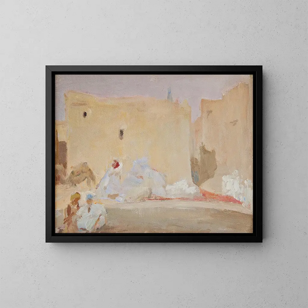 Bâtiments du Sahara - Jan Cybis — ingelijst kunstwerk aan de muur