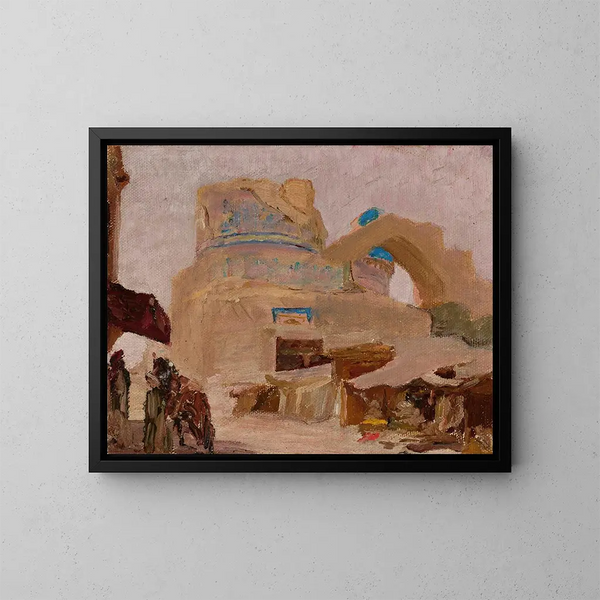 Tombeau de Bibi-Khanym à Samarcande, echtgenote van Tamerlan - Jan Cybis — ingelijst kunstwerk aan de muur