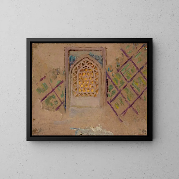 Venster van Samarkand, van de reis naar Turkestan - Jan Cybis — ingelijst kunstwerk aan de muur