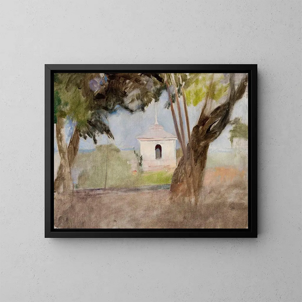 van het Sanctuurschilderij in Talachkino, studie van de noordzijde - Jan Cybis — ingelijst kunstwerk aan de muur