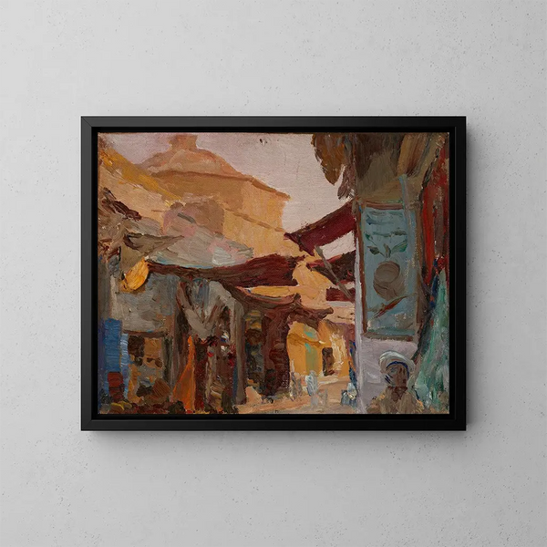 Bazaar de Smyrne - Jan Cybis — ingelijst kunstwerk aan de muur