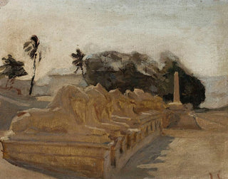 Tempel van Amon-Rê van Sphinx Alley in Karnak - Jan Cybis — weergave van het kunstwerk