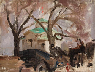 Lente op het eiland Yelaguine in Sint-Petersburg - Jan Cybis — weergave van het kunstwerk