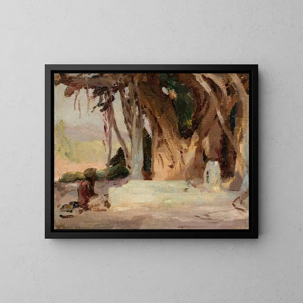 Studie van de reis naar India - Jan Cybis — ingelijst kunstwerk aan de muur