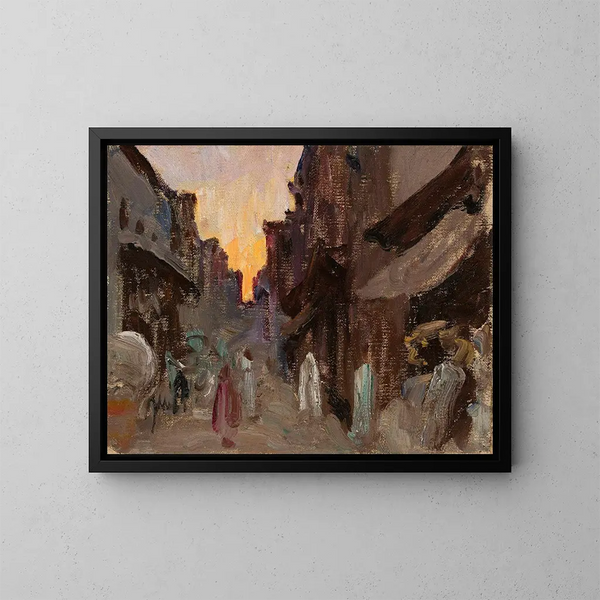 Rue de Tanjore, van de reis naar India - Jan Cybis — ingelijst kunstwerk aan de muur