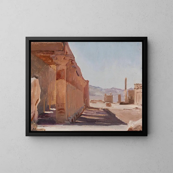 Tempel van de reis in Egypte - Jan Cybis — ingelijst kunstwerk aan de muur