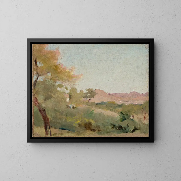 Indian landscape of Udaipur, from the journey in India - Jan Cybis — framed artwork on a wall