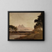 Vue des pyramides lors du voyage en Égypte - Jan Cybis — ingelijst kunstwerk aan de muur