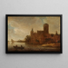 Château aan de waterkant - Jan Coelenbier — ingelijst kunstwerk aan de muur