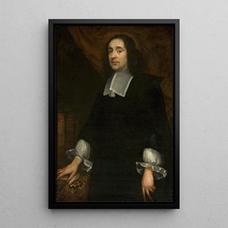 Jan De Baen - Portrait of a man at the table covered with a carpet.webp