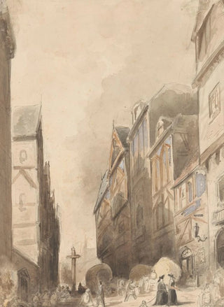 Jan Diederikus Kruseman - Gezicht in een buitenlandse stad.webp