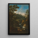 Un caprice de Tivoli avec une cascade et des bergers - Jan Frans van Bloemen — framed artwork on a wall
