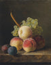 Natuurschilderij met perziken, druiven en pruimen op een tafelblad - Jan Frans van Dael — weergave van het kunstwerk