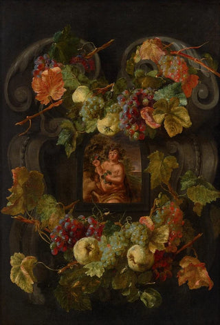 Jan Fyt - Allegories of the Four Seasons surrounded by garlands of seasonal flowers and fruits 4.webp