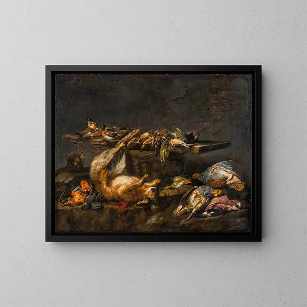 Hunting Still Life Painting - Jan Fyt — framed artwork on a wall