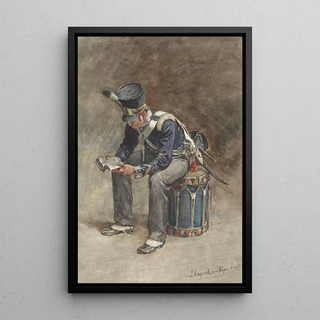 Jan Hoynck van Papendrecht - Zittende lezende tamboer van de infanterie.webp