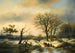 Ramasseurs de bois sur un chemin enneigé - Jan Jacob Coenraad Spohler — artwork view