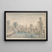 Dorp aan een rivier - Jan Jansz den Uyl — ingelijst kunstwerk aan de muur