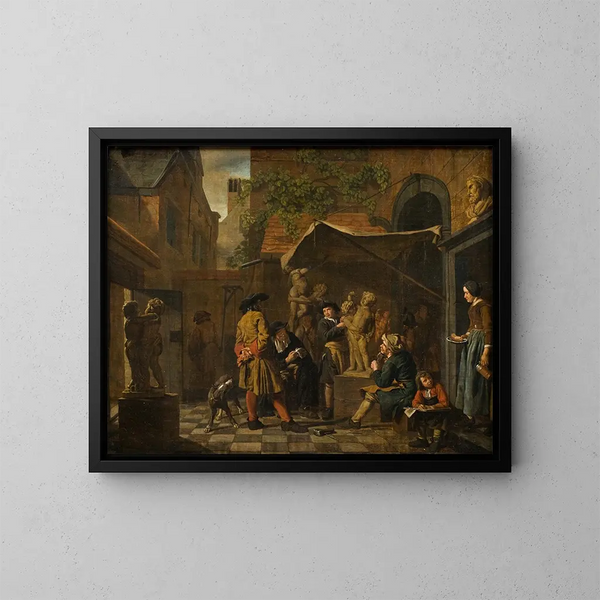 a sculptor's workshop - Jan Josef Horemans the Elder — framed artwork on a wall