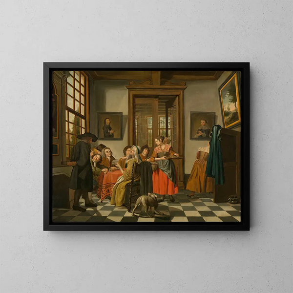 Card game - Jan Josef Horemans the Younger — framed artwork on a wall