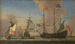 van Engelse oorlogsschepen op zee bij frisse wind - Jan Karel Donatus van Beecq — weergave van het kunstwerk