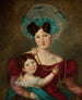 portret van Maria Anna Rawicz 1807-1887 met haar zoon Ja - Jan Krzysztof Damel — weergave van het kunstwerk