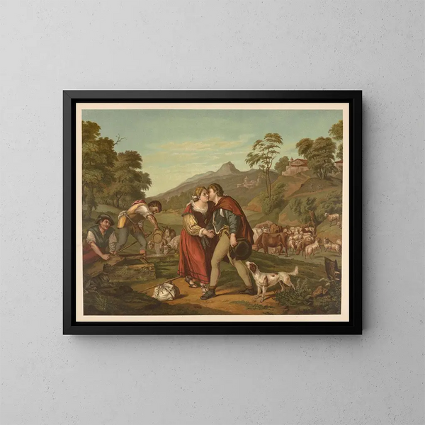Gold Bible Painting of the Classics - Jan Ladislaw Skora — framed artwork on a wall