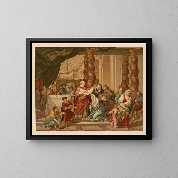 Golden Bible Painting of the Classics Pl071 - Jan Ladislaw Skora — framed artwork on a wall