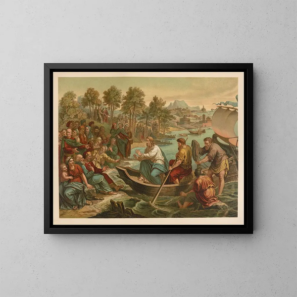 Bijbel goudkleurig van de klassiekers Pl084 - Jan Ladislaw Skora — ingelijst kunstwerk aan de muur