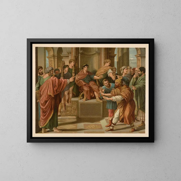 Bijbel goudkleurig van de klassiekers Pl122 - Jan Ladislaw Skora — ingelijst kunstwerk aan de muur