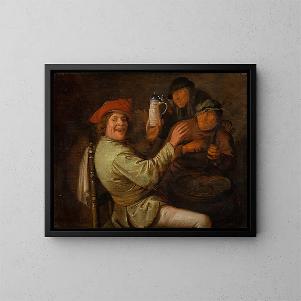 The Five Senses: L'Ouïe - Jan Miense Molenaer — framed artwork on a wall
