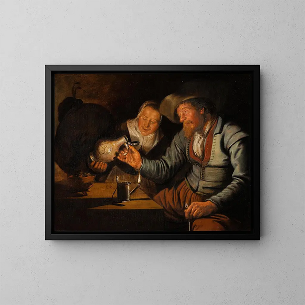 Les Cinq Sens: La Vue - Jan Miense Molenaer — framed artwork on a wall