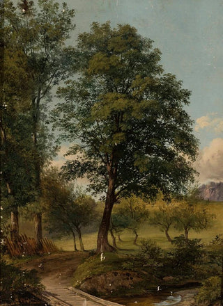 Jan Nepomucen Glowacki - View with a bridge over a creek.webp