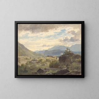 Studie van landschap - Jan Nowopack — ingelijst kunstwerk aan de muur