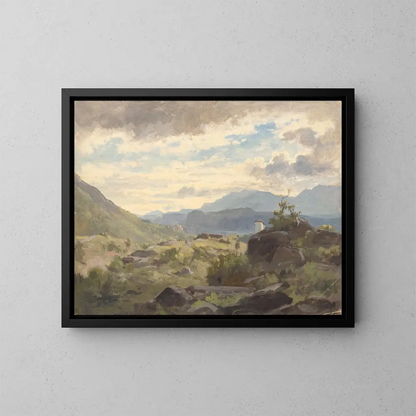 Landscape Study Painting - Jan Nowopack — framed artwork on a wall