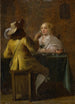 Officier et jeune fille buvant du vin - Jan Olis — weergave van het kunstwerk