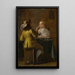 Officier et jeune fille buvant du vin - Jan Olis — ingelijst kunstwerk aan de muur