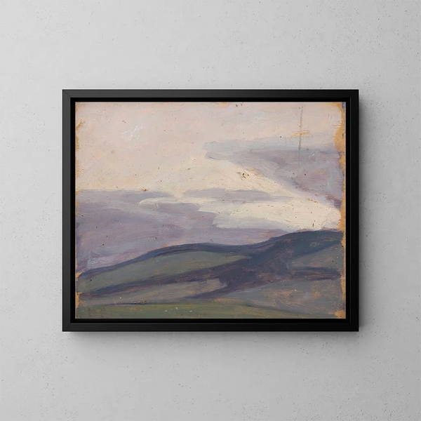 Landscape Painting of Submontane Region - Jan Rembowski — framed artwork on a wall