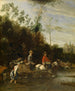 Water shallow near a castle - Jan Siberechts — artwork view
