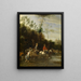 Water shallow near a castle - Jan Siberechts — framed artwork on a wall