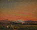 In het veld, zonsondergang in Oekraïne - Jan Stanisławski — weergave van het kunstwerk