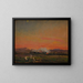 In het veld, zonsondergang in Oekraïne - Jan Stanisławski — ingelijst kunstwerk aan de muur