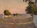 Landschap met huizen en een hek - Jan Stanisławski — weergave van het kunstwerk