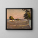 Landschap met huizen en een hek - Jan Stanisławski — ingelijst kunstwerk aan de muur