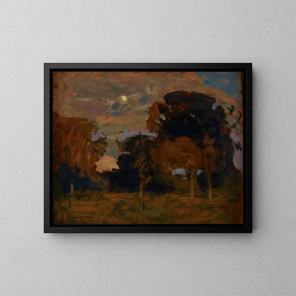 Maan in de wolken - Jan Stanisławski — ingelijst kunstwerk aan de muur
