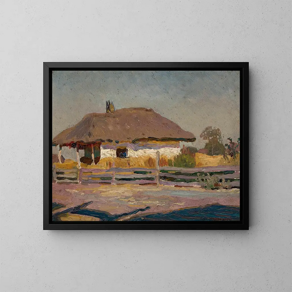 Boerderij van de boer - Jan Stanisławski — ingelijst kunstwerk aan de muur