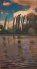 Populieren op het water - Jan Stanisławski — weergave van het kunstwerk