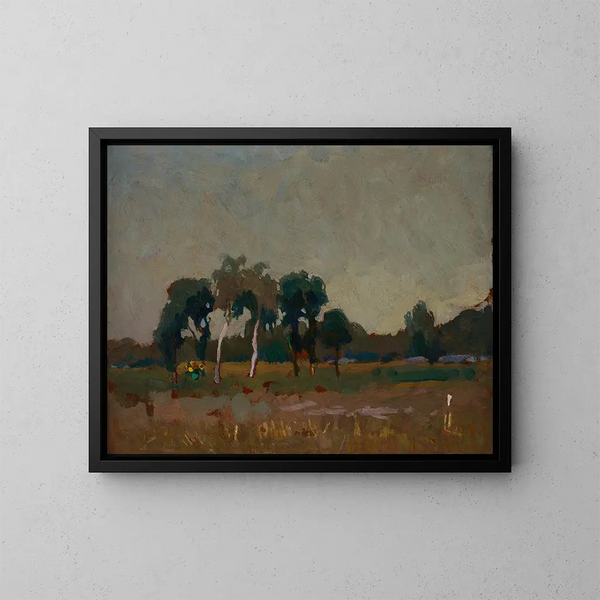 Bomen in de weide - Jan Stanisławski — ingelijst kunstwerk aan de muur