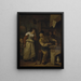 L'orfèvre qui fond les bijoux d'une femme en présence d'un notaire Schilderij De alchemist - Jan Steen — ingelijst kunstwerk aan de muur