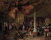Een dorpsbruiloft - Jan Steen — weergave van het kunstwerk